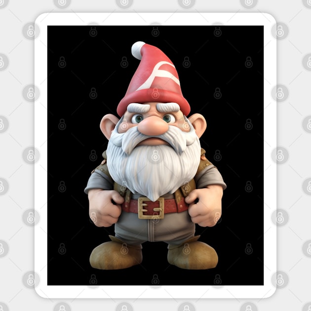 Fantasy garden gnome Magnet by Arondight Studios